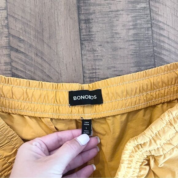 Bonobos Swim Trunks Men's Yellow Board Shorts Unlined 7" Inseam Pocket Size L - Picture 5 of 7